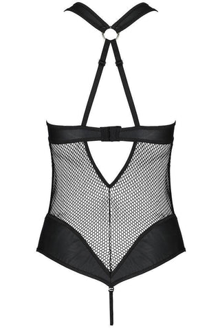 Passion - Γυναικείο κορμάκι - Passion Amanda Body Leather Μαύρο PE10376 - E-string.gr