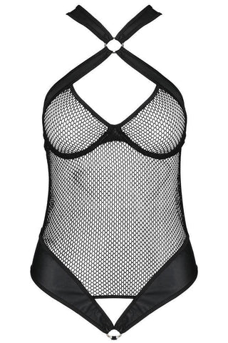 Passion - Γυναικείο κορμάκι - Passion Amanda Body Leather Μαύρο PE10376 - E-string.gr