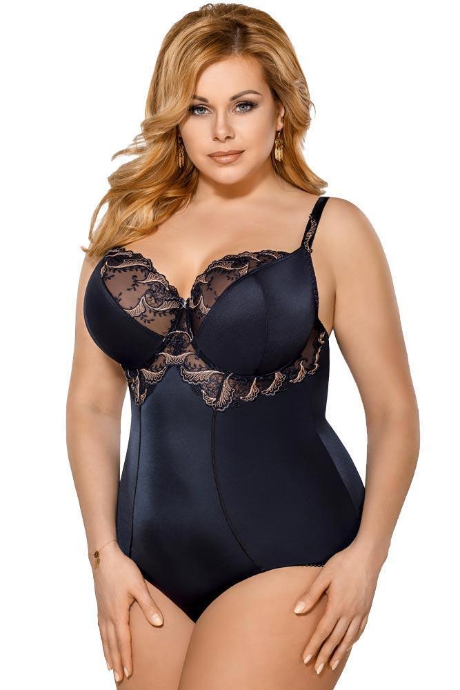 Gorsenia - Plus Size Κορμάκι - Gorsenia Felice Μπλε Σκούρο K-389 - E-string.gr