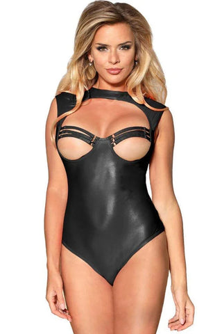 Subblime - Γυναικείο κορμάκι - Subblime Uncovered Breast Teddy Μαύρο S-220737 - E-string.gr