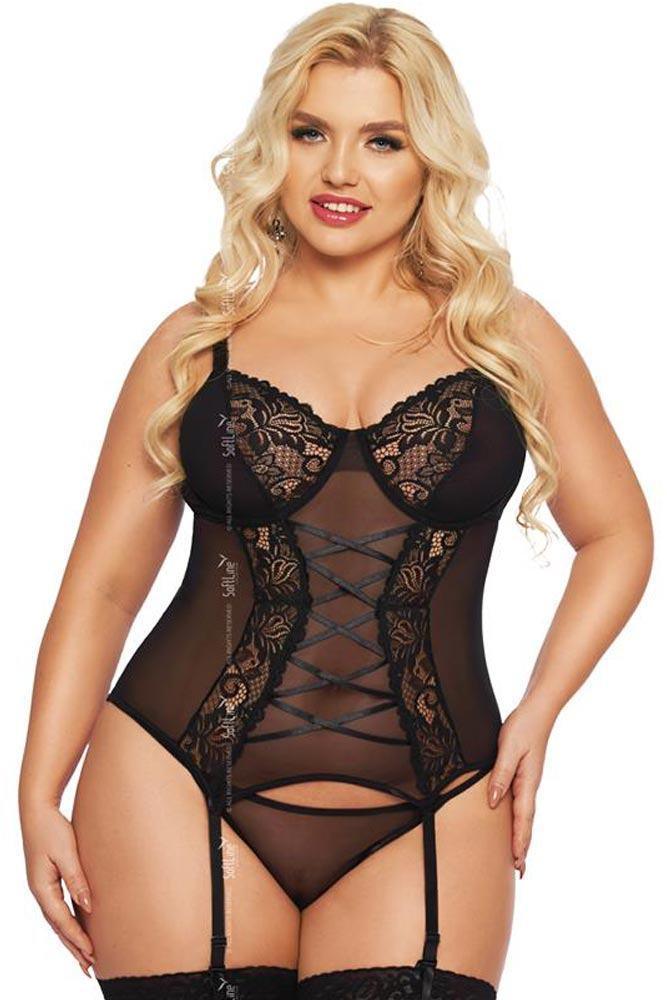 Softland - Γυναικείος Κορσές - Softline Brenda Μαύρος SFL1894-Black - E-string.gr