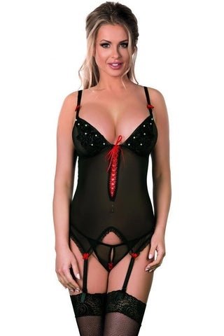 Excellent Beauty - Γυναικείος Κορσές - Excellent Beauty Corset Μαύρος R-615 - E-string.gr