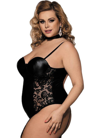 Subblime - Plus Size Κορσές - Subblime Fetish Style Corset Μαύρος S-220629 - E-string.gr