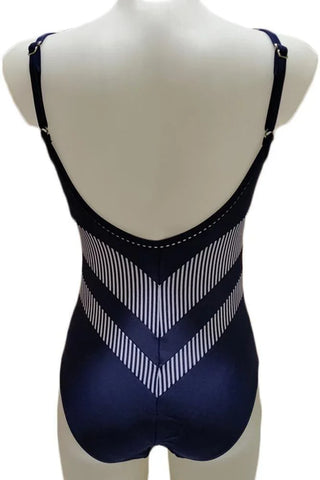 Ewlon - Γυναικείο Μαγιό - Ολόσωμο Ewlon Μπλε K-8133-Blue - E-string.gr