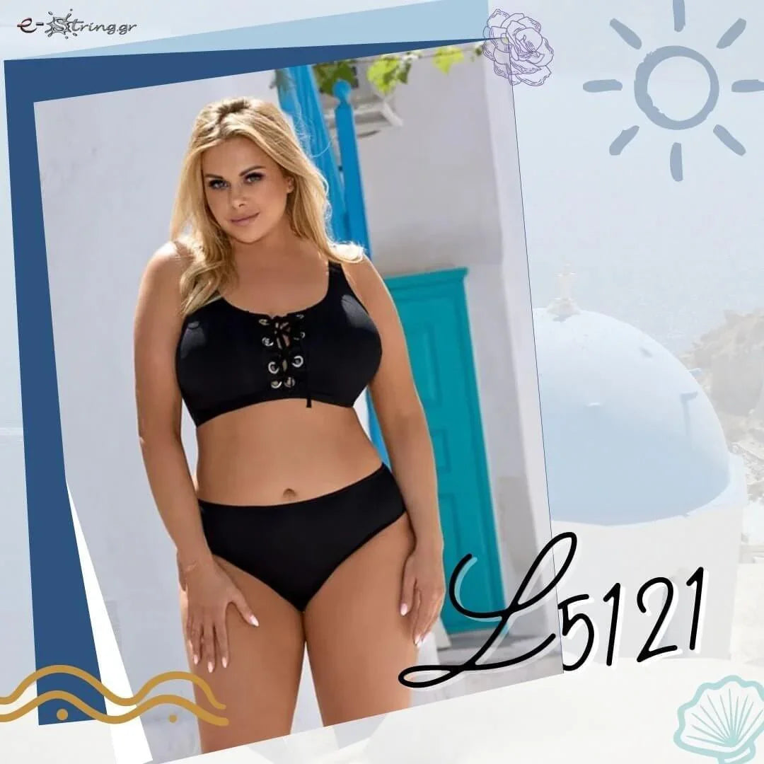 Lorin - Γυναικείο Μαγιό - Μπικίνι Lorin Μαύρο L-5121 - E-string.gr