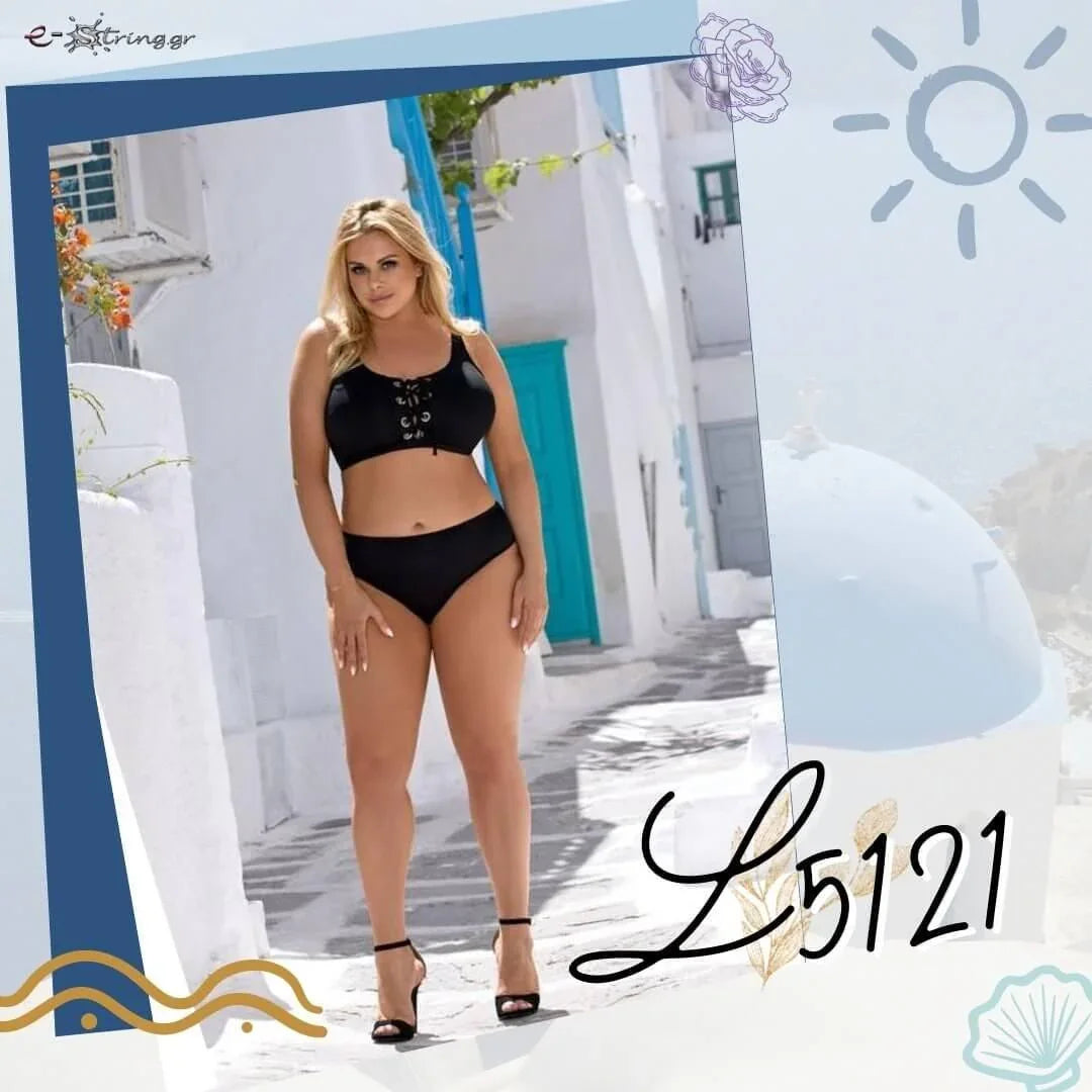 Lorin - Γυναικείο Μαγιό - Μπικίνι Lorin Μαύρο L-5121 - E-string.gr