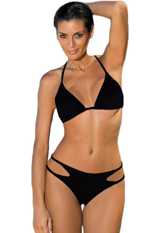 SLP - Γυναικείο Μαγιό - Bikini Brazil Μαύρο ES3402-Black - E-string.gr