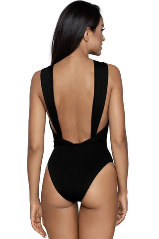 Lorin - Γυναικείο Μαγιό - Ολόσωμο Lorin Μαύρο L-4372 - E-string.gr