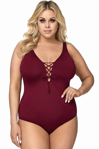 Lorin - Γυναικείο Μαγιό - Ολόσωμο Lorin Μπορντό L-4291 - E-string.gr