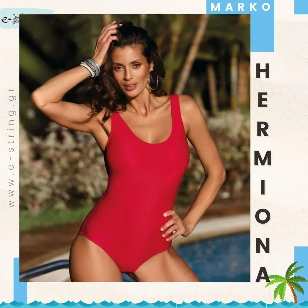 Marko - Γυναικείο Μαγιό - Ολόσωμο Hermiona Κόκκινο M-597-Red - E-string.gr
