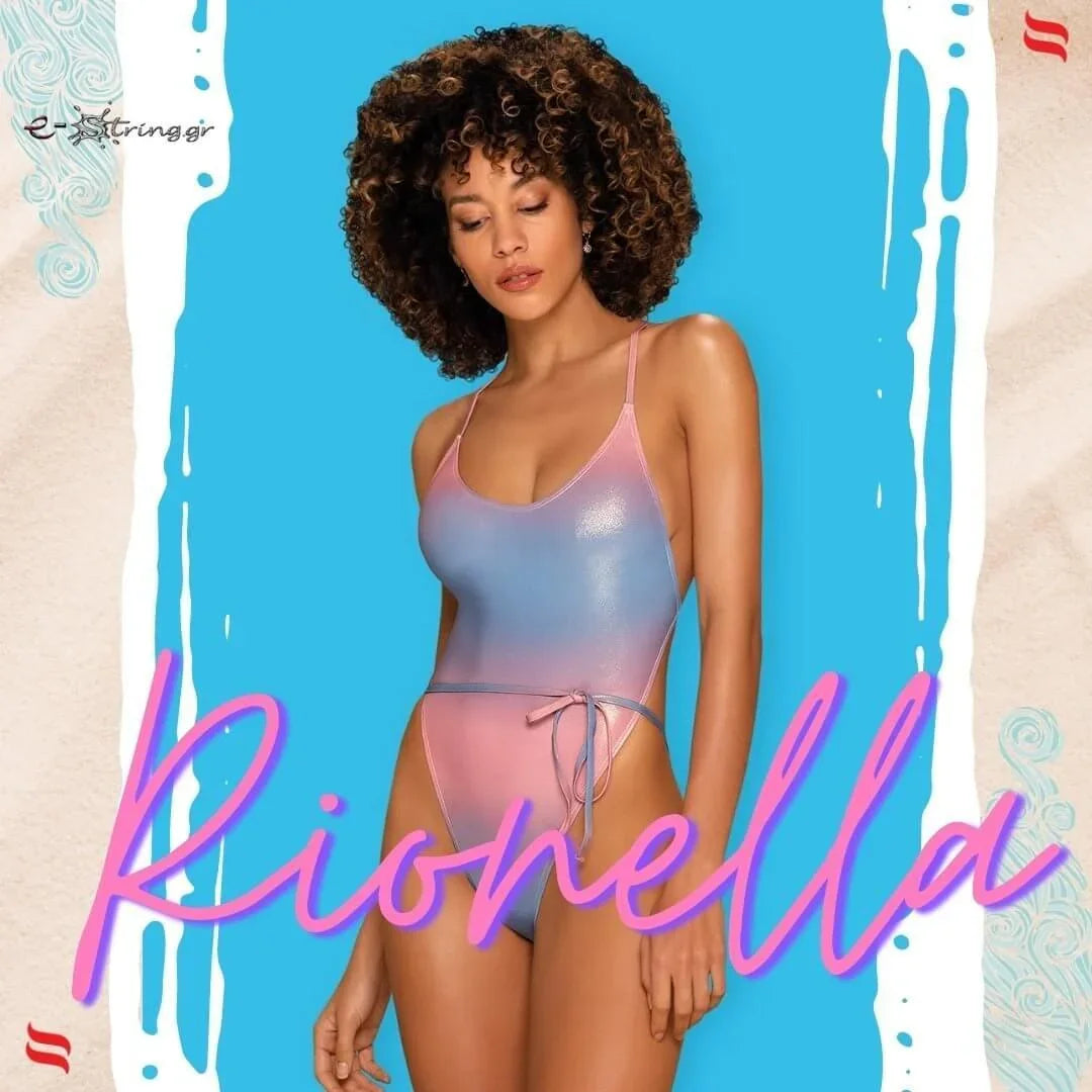 Obsessive - Γυναικείο Μαγιό - Ολόσωμο Obsessive Rionella Γαλάζιο Ροζ OB6261 - E-string.gr