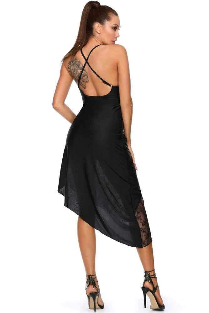 Excellent Beauty - Γυναικείο Μακρύ Babydoll - Excellent Beauty Μαύρο U-824 - E-string.gr