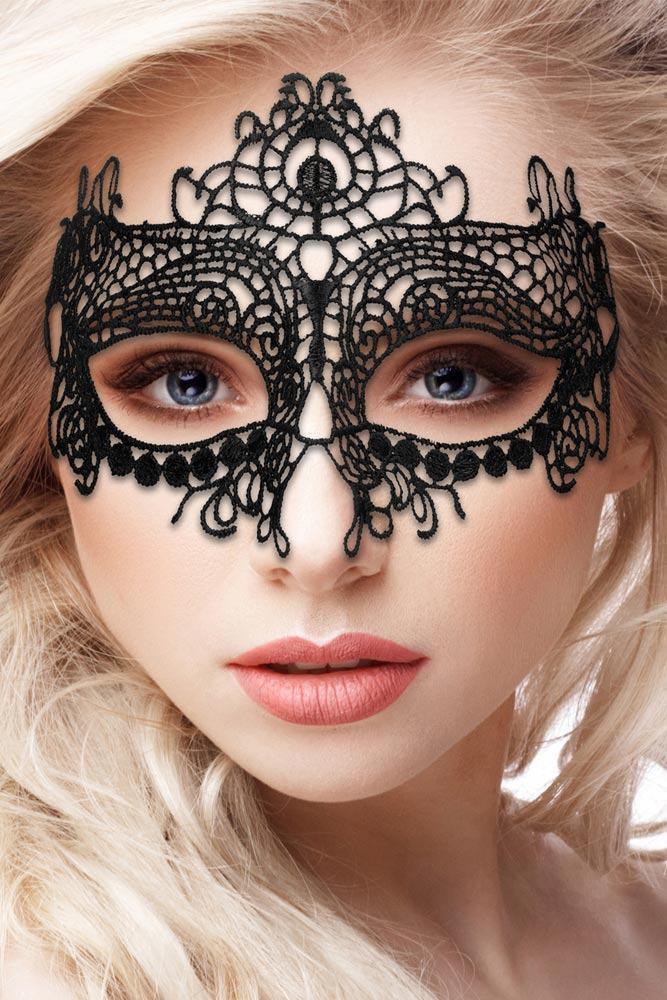 Ouch! - Μάσκα - Ouch Queen Mask Μαύρη EX15062 - E-string.gr