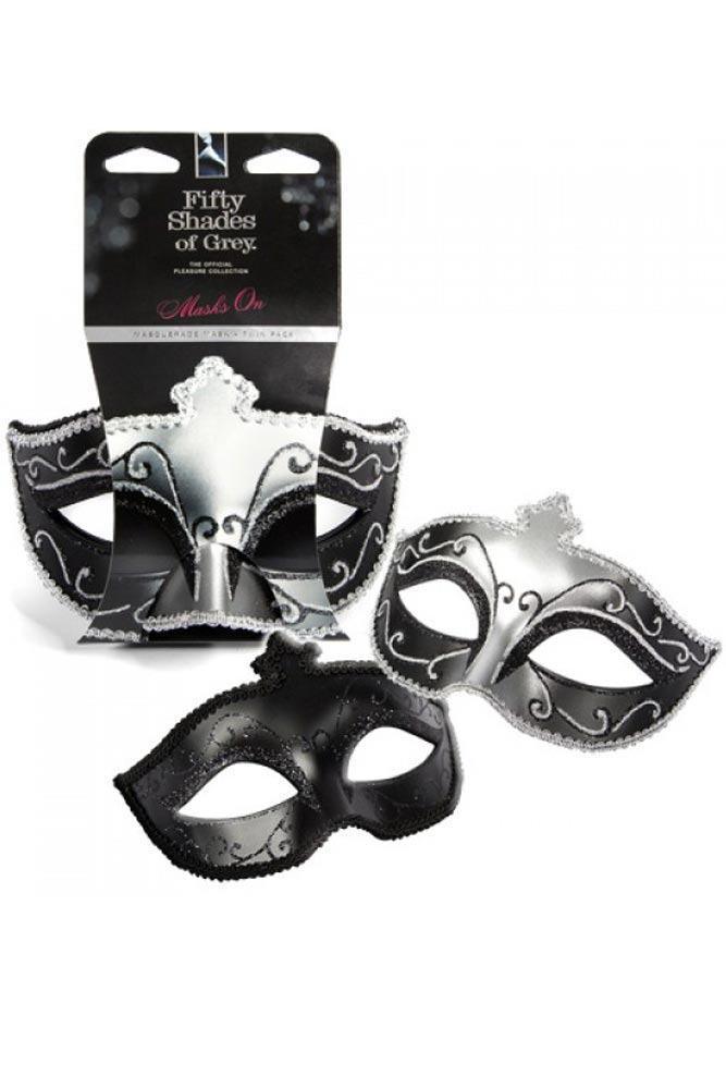 BIJOUX INDISCRETS - Μάσκες - Fifty Shades of Grey Set 2 τεμαχίων Μαύρη Ασημί 5100998 - E-string.gr