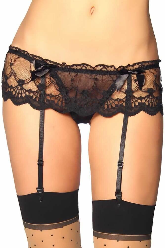 Gem - Γυναικεία Ζαρτιέρα - Garter black 5002 - E-string.gr