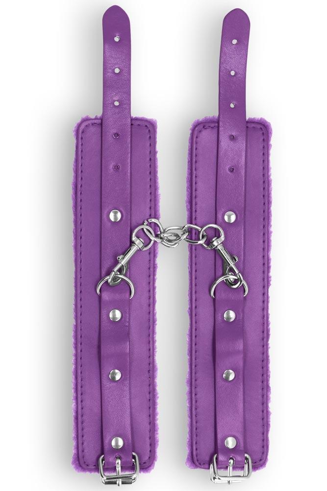 Ouch! - Χειροπέδες - Leather Handcuffs Μωβ S4F03805 - E-string.gr