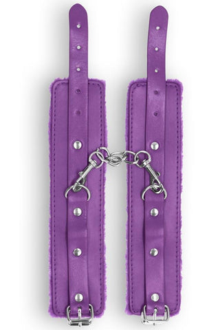 Ouch! - Χειροπέδες - Leather Handcuffs Μωβ S4F03805 - E-string.gr