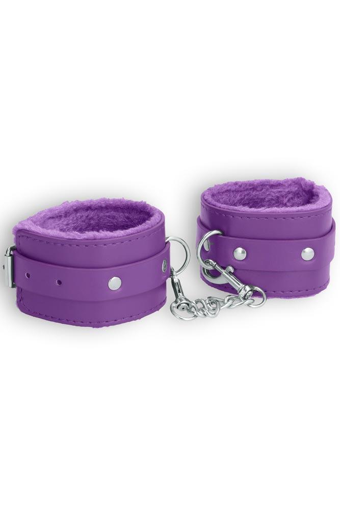 Ouch! - Χειροπέδες - Leather Handcuffs Μωβ S4F03805 - E-string.gr
