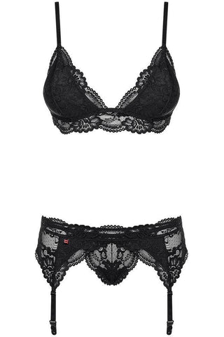Obsessive - Γυναικείο σετ εσωρούχων- Obsessive 810 set 3 pcs Μαύρο OB3834 - E-string.gr