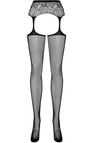 Obsessive - Καλσόν-ζαρτιέρα - Garter stockings S307 Black - E-string.gr