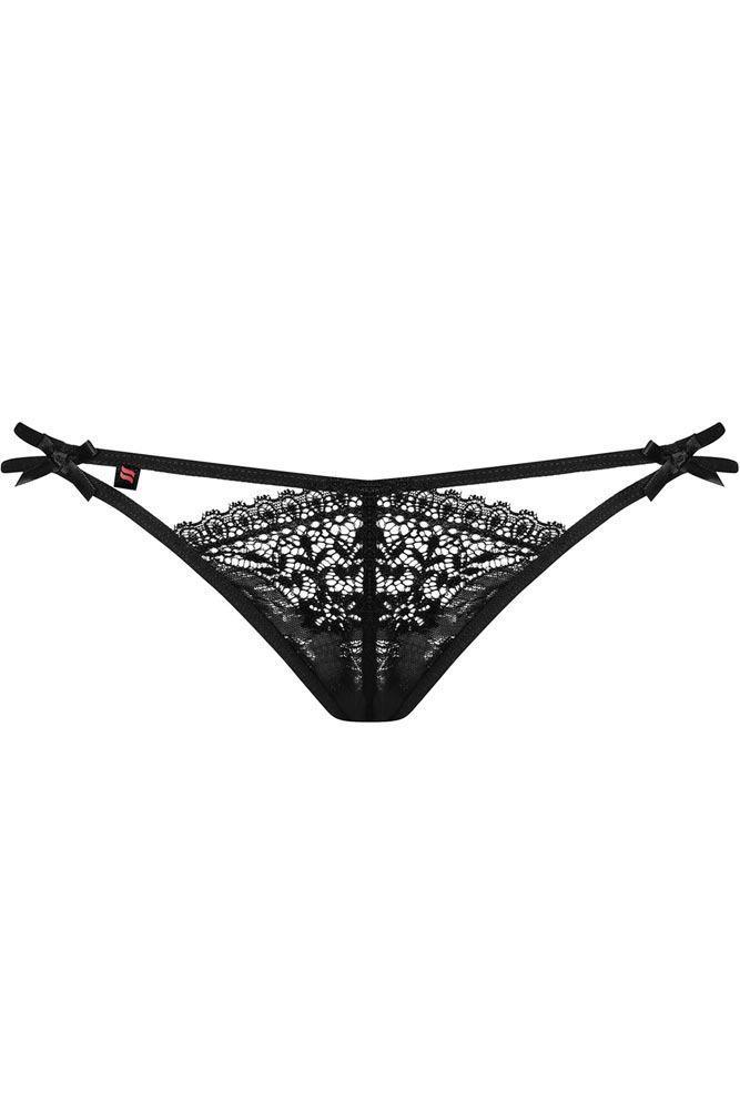 Obsessive - Γυναικείο Εσώρουχο - Obsessive Intensa Double thong Μαύρο OB6157 - E-string.gr