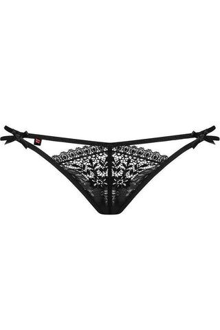 Obsessive - Γυναικείο Εσώρουχο - Obsessive Intensa Double thong Μαύρο OB6157 - E-string.gr