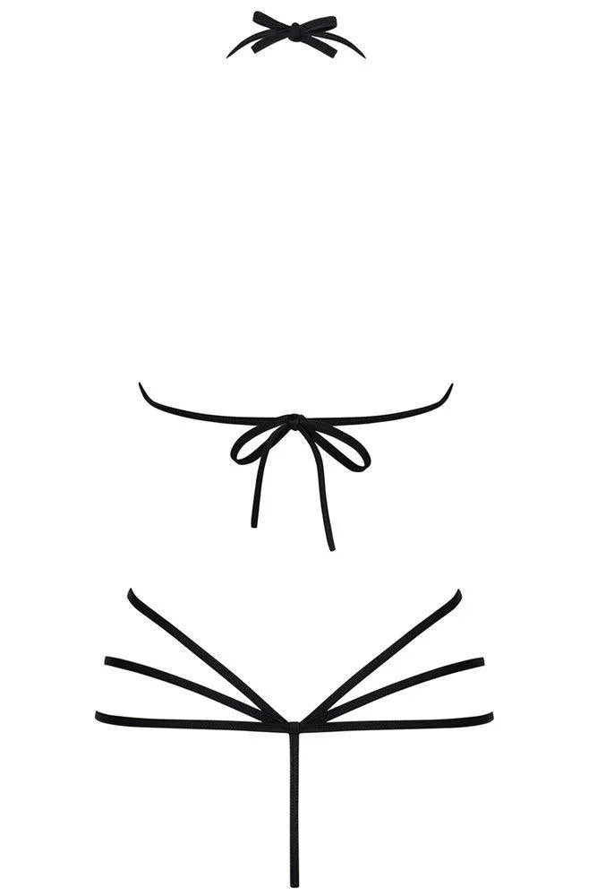 Obsessive - Γυναικείο κορμάκι - Body Slave Black - E-string.gr