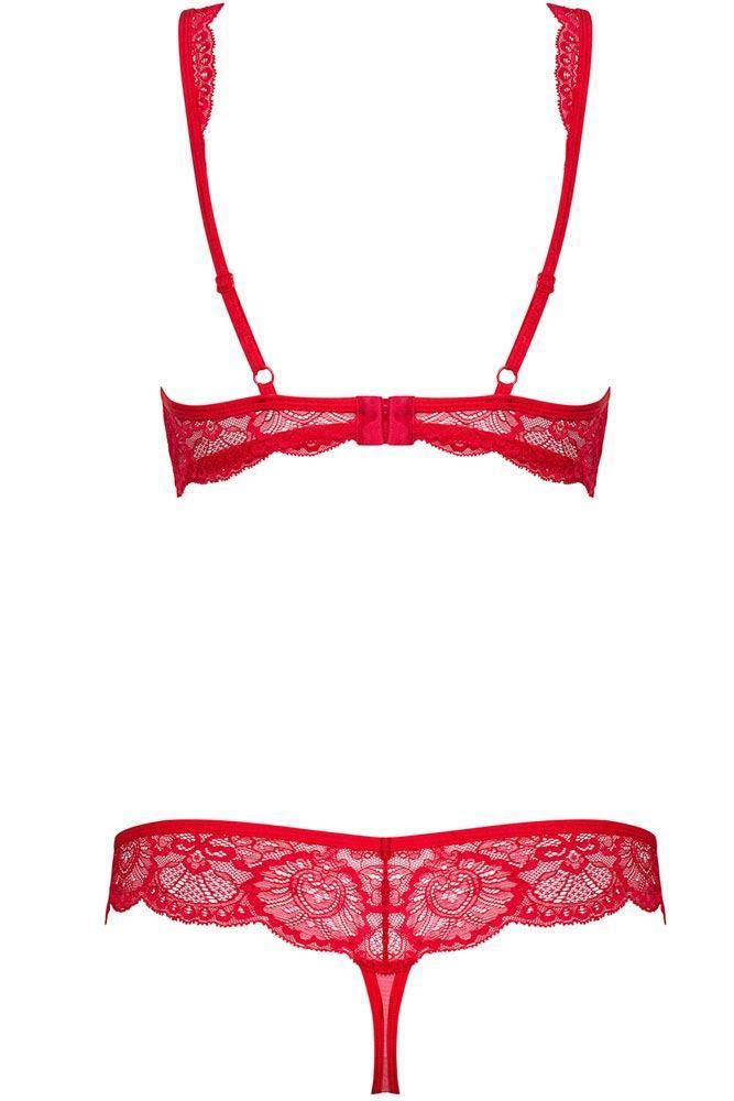 Obsessive - Γυναικείο σετ εσωρούχων - Obsessive 853- set 2 pcs Κόκκινο OB4649 - E-string.gr