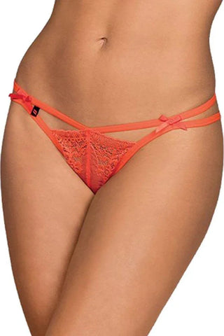 Obsessive - Γυναικείο Εσώρουχο - Obsessive Intensa Double thong Ντοματί OB7534 - E-string.gr