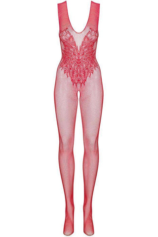 Obsessive - Ολόσωμο καλσόν Αυτοκινήτου - Bodystocking N112 XXL κόκκινο OB3030 - E-string.gr