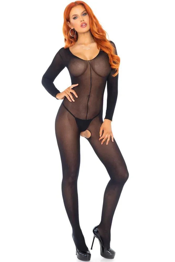 Leg Avenue - Ολόσωμο Καλσόν Αυτοκινήτου - Leg Avenue Μαύρο LG8297-Black - E-string.gr