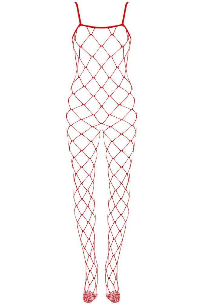 Obsessive - Ολόσωμο καλσόν Αυτοκινήτου - Bodystocking N102 Κόκκινο OB1234 - E-string.gr