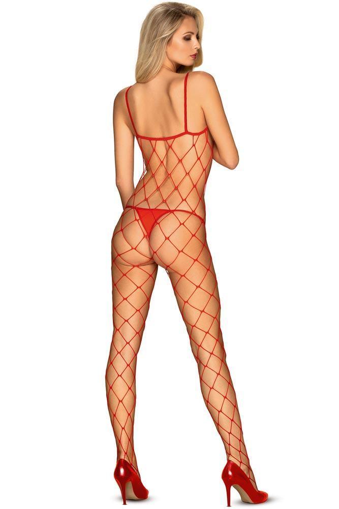 Obsessive - Ολόσωμο καλσόν Αυτοκινήτου - Bodystocking N102 Κόκκινο OB1234 - E-string.gr