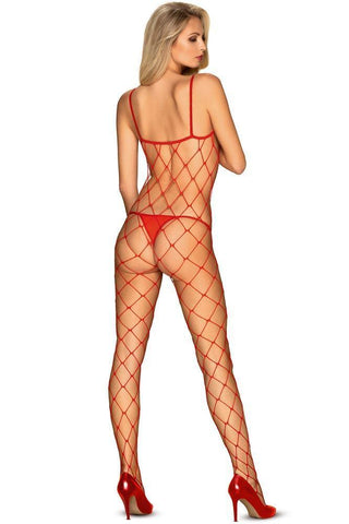 Obsessive - Ολόσωμο καλσόν Αυτοκινήτου - Bodystocking N102 Κόκκινο OB1234 - E-string.gr