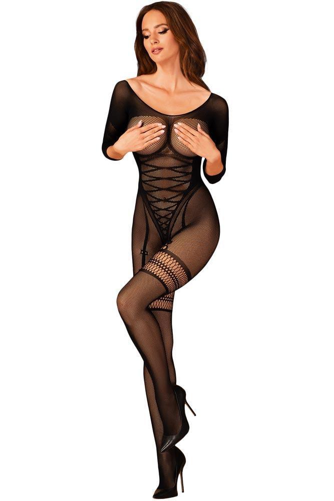 Obsessive - Ολόσωμο καλσόν Αυτοκινήτου - Bodystocking G329 Μαύρο OB9438 - E-string.gr