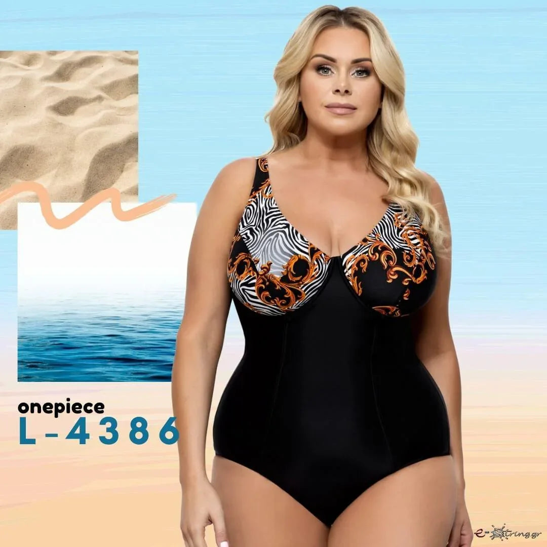 Lorin - Γυναικείο Μαγιό - Ολόσωμο Lorin Μαύρο L-4386 - E-string.gr