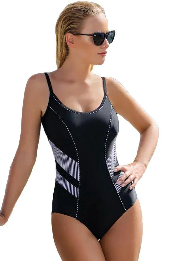Ewlon - Γυναικείο Μαγιό - Ολόσωμο Ewlon K-8133-Black - E-string.gr
