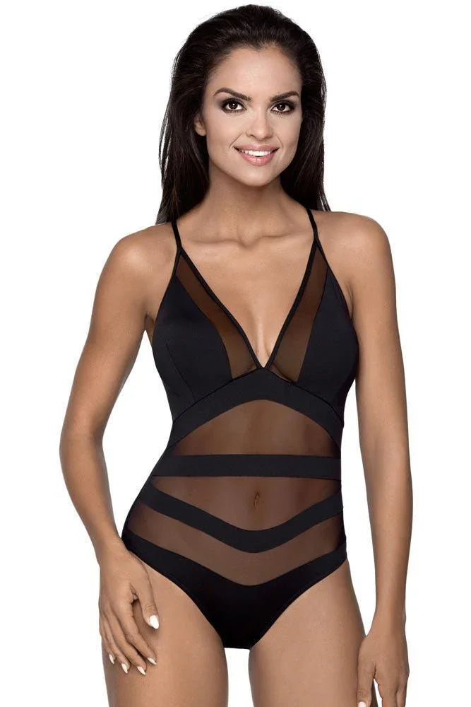 Lorin - Γυναικείο Μαγιό - Ολόσωμο Lorin Μαύρο L-4235 - E-string.gr