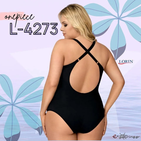 Lorin - Γυναικείο Μαγιό - Ολόσωμο Lorin Μαύρο L-4273 - E-string.gr