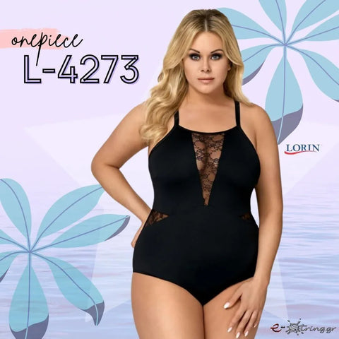 Lorin - Γυναικείο Μαγιό - Ολόσωμο Lorin Μαύρο L-4273 - E-string.gr