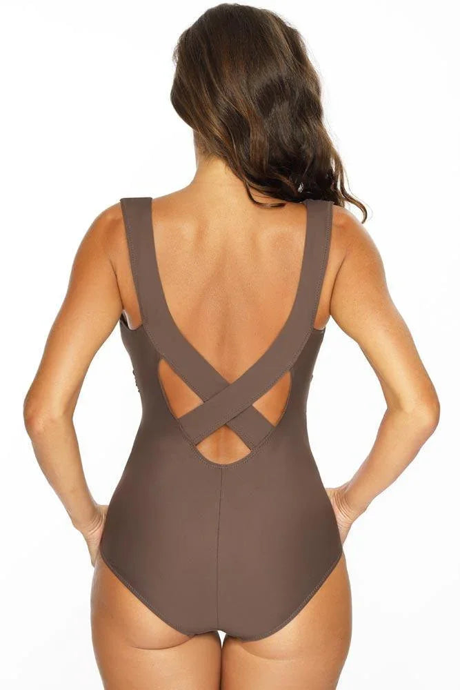 Marko - Γυναικείο Μαγιό - Ολόσωμο Georgia Καφέ M-598-Brown - E-string.gr