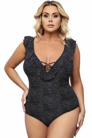 Lorin - Γυναικείο Μαγιό - Ολόσωμο Lorin Μαύρο L-4380 - E-string.gr