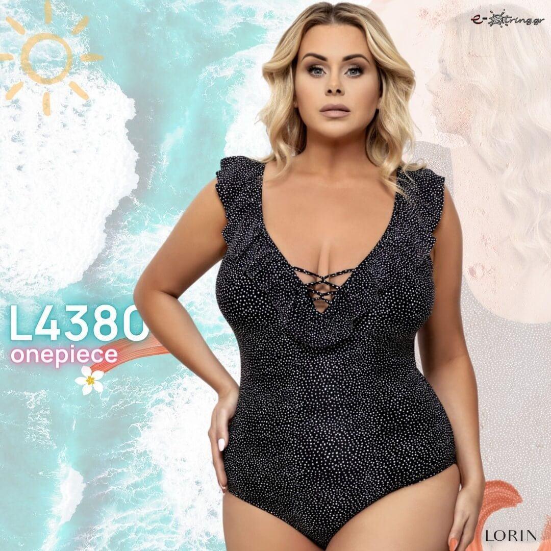 Lorin - Γυναικείο Μαγιό - Ολόσωμο Lorin Μαύρο L-4380 - E-string.gr
