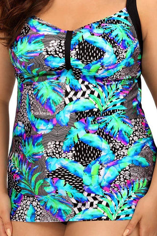 Lorin - Γυναικείο Μαγιό - Tankini Lorin Μπλε Μαύρο L-5233 - E-string.gr