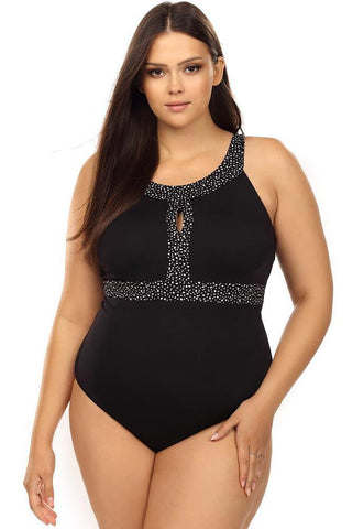 Lorin - Γυναικείο Μαγιό - Ολόσωμο Lorin Μαύρο L-4442 - E-string.gr