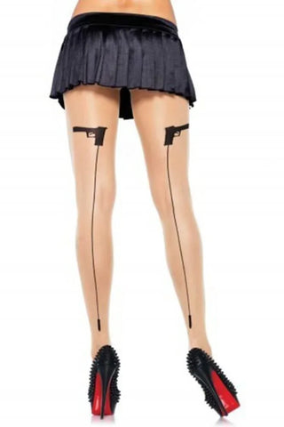 Leg Avenue - Καλσόν - Pantyhose With Printed Gun and Bullet S4F05242 - E-string.gr