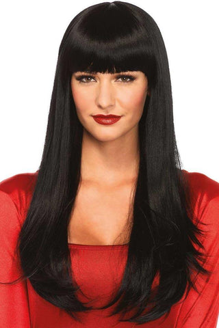 Leg Avenue - Περούκα - Bangin long straight wig Μαύρη LG-A2733 - E-string.gr