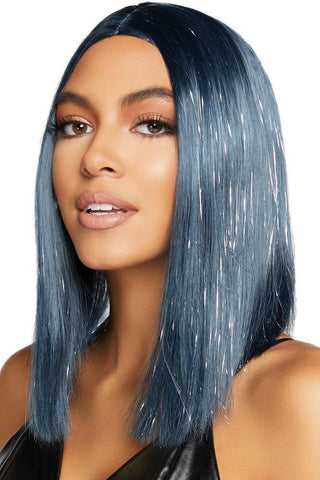 Leg Avenue - Περούκα - Long bob wig with tinsel Μπλε Ασημί LG-A2863 - E-string.gr