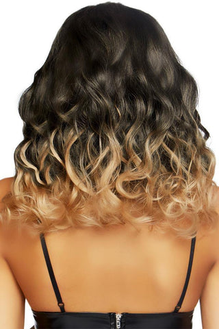 Leg Avenue - Περούκα - Curly ombre long bob wig Μαύρο - Ξανθό LG-A2865-black-blond - E-string.gr