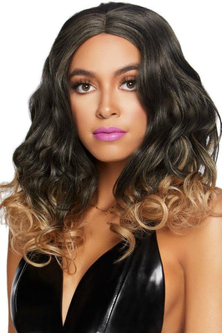 Leg Avenue - Περούκα - Curly ombre long bob wig Μαύρο - Ξανθό LG-A2865-black-blond - E-string.gr